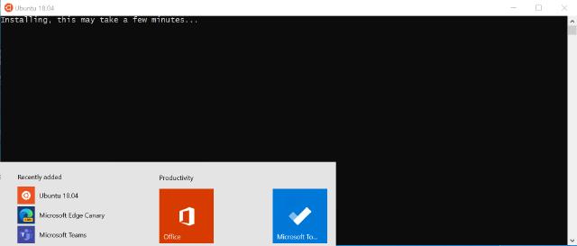 Running WSL for the first time Running WSL for the first time