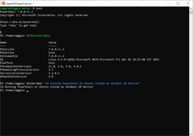 PowerShell 7 on Ubuntu PowerShell 7 on Ubuntu