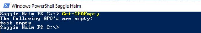 Result of the Get-GPOEmpty Result of the Get-GPOEmpty